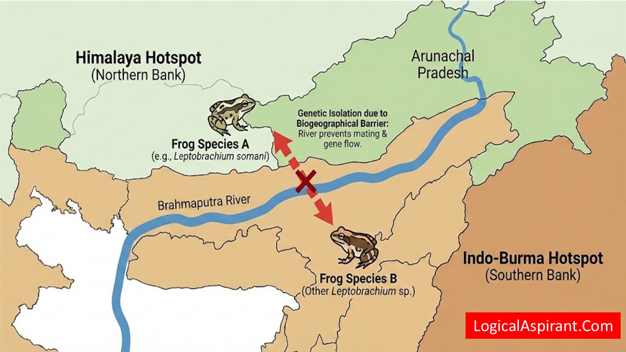Biodiversity Hotspots & Biogeographical Barriers: Environmental Concepts from Arunachal’s Frog Discovery | UPSC Prelims